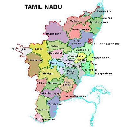 քարտեզ Chennai, Թամիլնադ