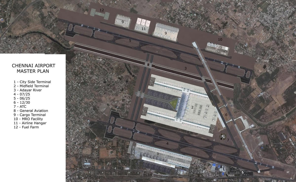քարտեզ օդանավակայան Chennai