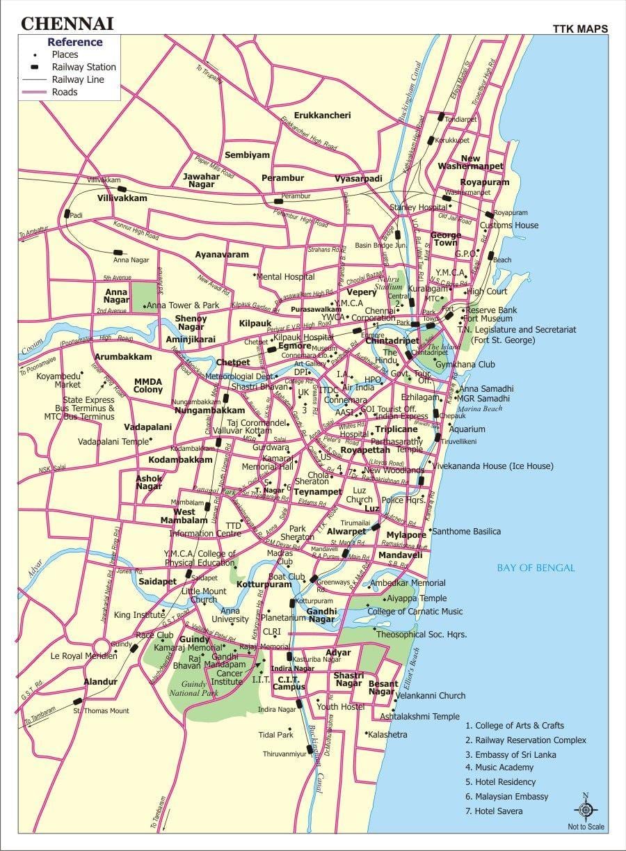 քարտեզն է Chennai